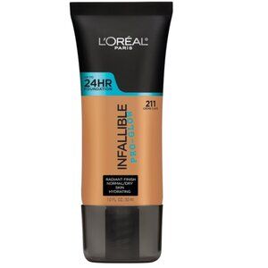 L'Oreal Paris Infallible Up to 24HR Pro-Glow Foundation, Creme Cafe, 1 fl oz